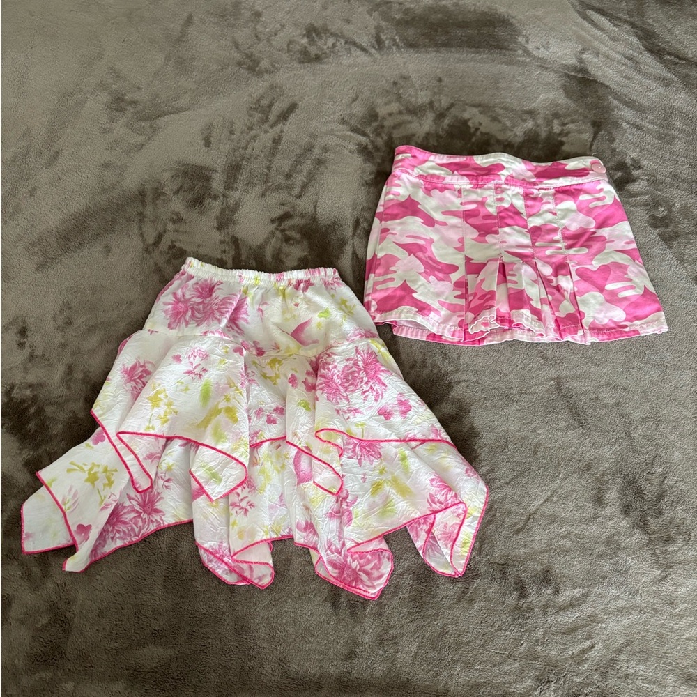 Floral and Camouflage Skirts Set